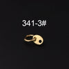 Gloss Bead Ear Buckle Microinlaid Zircon Love Plum Blossom Square Irregular Pierced Earrings Metal Electroplated
