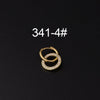 Gloss Bead Ear Buckle Microinlaid Zircon Love Plum Blossom Square Irregular Pierced Earrings Metal Electroplated