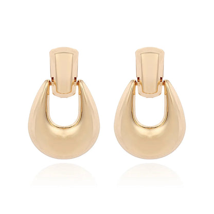 Glossy Metal Exaggerated Geometric Large U-Shaped Earrings For Women Nihaojewelry