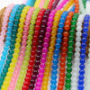 Glossy Round Glass Beads With Glazed Imitation Jade Finish Painted Craft Beads For Diy Bracelet Making