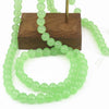 Glossy Round Glass Beads With Glazed Imitation Jade Finish Painted Craft Beads For Diy Bracelet Making