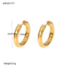 Gold And Silver Geometric Stainless Steel Earrings With Electroplated Finish Unisex Fashion Jewelry