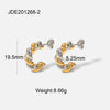 Gold And Silver Geometric Stainless Steel Earrings With Electroplated Finish Unisex Fashion Jewelry