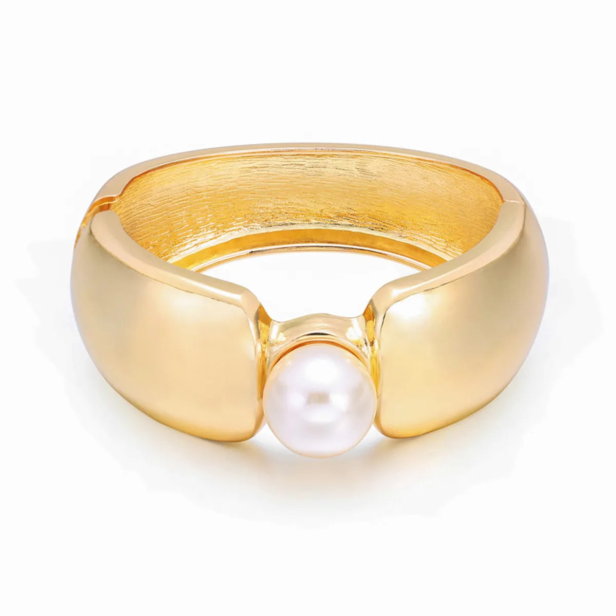 Gold And Silver Wide-sided Fashion Pearl Bracelet