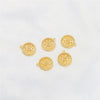 Gold Color Inlaid Zircon Heart And Feather Metal Pendant For Diy Bracelet Jewelry Accessory Electroplated