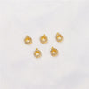 Gold Color Inlaid Zircon Heart And Feather Metal Pendant For Diy Bracelet Jewelry Accessory Electroplated