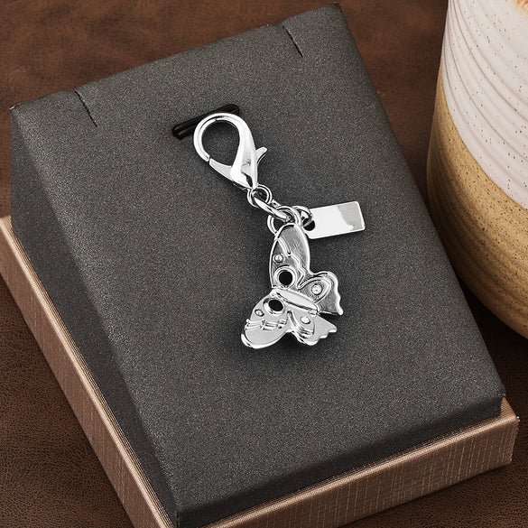Gold Electroplated Car Key Pendant With Bear Cherry Fourleaf Clover And Butterfly Patterns For Schoolbag Jewelry Wholesale