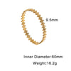 Gold Electroplated Stainless Steel Clasp Bracelet With Geometric Unique Design And Tarnish Resistant Finish