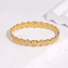 Gold Electroplated Stainless Steel Flower Clasp Bracelet With Simple Elegant Waterproof Design