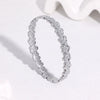 Gold Electroplated Stainless Steel Flower Clasp Bracelet With Simple Elegant Waterproof Design