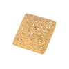 Gold Plated Alloy Stackable Ring Set With Irregular Square Geometric Shapes And Hammered Finish