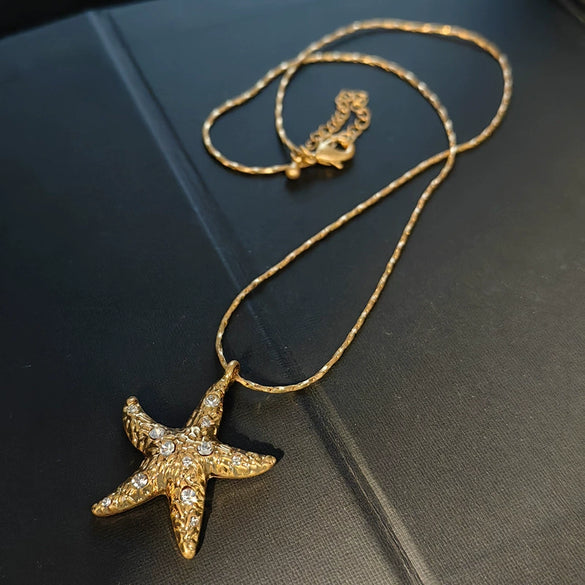 Gold Plated Alloy Starfish Pearl Earrings With Silver Tone Posts Simple Unisex Animal Inspired Jewelry Wholesale