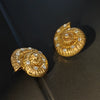 Gold Plated Conch Animal Zodiac Earrings Electroplated Alloy Statement Jewelry For Women And Men