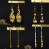 Gold Plated Copper Retro Earrings For Women With Unique Design And Elegant Vintage Style