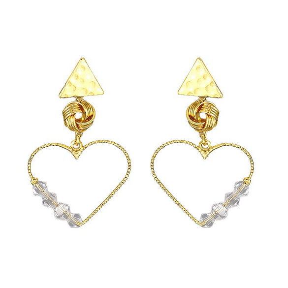 Gold Plated Copper Retro Earrings For Women With Unique Design And Elegant Vintage Style