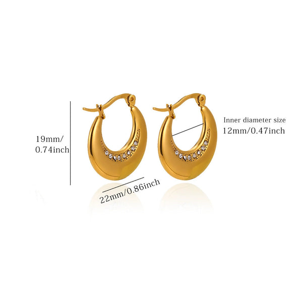 Gold Plated Copper Zircon Earrings For Women Hoop Teardrop And Floral Stud Designs With A Stylish Elegant Finish