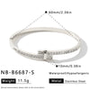 Gold Plated Geometric Rhinestone Stainless Steel Bracelet For Women Minimalist Fashion Jewelry