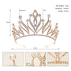 Gold Plated Rhinestone Alloy Crown Tiara For Women Diamond Design Bridal Headwear For Weddings And Parties