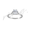 Gold Plated Six Claw Inlaid Artificial Gemstone Copper Alloy Ring Fashion Electroplated Engagement Wedding Couple Ring For Women