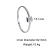 Gold Plated Stainless Steel Bracelet For Women With Geometric Diamond Encrusted Design And Non Fading Light Luxury Style