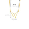 Gold Plated Stainless Steel Butterfly Teardrop Rhinestone Y Necklace With Tassel And Crystal Pendant