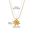 Gold Plated Stainless Steel Cross Chain Necklace With Heart And Insect Pendant Modern Minimalist Unisex Jewelry
