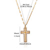 Gold Plated Stainless Steel Cross Chain Necklace With Heart And Insect Pendant Modern Minimalist Unisex Jewelry