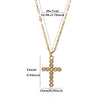 Gold Plated Stainless Steel Cross Chain Necklace With Heart And Insect Pendant Modern Minimalist Unisex Jewelry