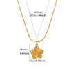 Gold Plated Stainless Steel Cross Chain Necklace With Heart And Insect Pendant Modern Minimalist Unisex Jewelry