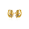 Gold Plated Stainless Steel Zirconia Octopus Starfish And Shell Dangle Earrings With Threedimensional Pendant Design For Women