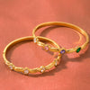 Gold Plated Stainless Steel Zirconset Oval Bangle Bracelet For Women Simple Stylish Jewelry