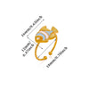 Gold Plated Titanium Steel Open Ring With Colorful Tassel Seashell Tropical Fish Starfish And Pearl Inspired Details For Women