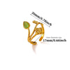 Gold Plated Zircon Butterfly And Flower Adjustable Open Ring Sweet Floral Unisex Fashion Jewelry