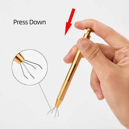 Gold Stainless Steel 4-jaw Punching Convenient Puncture Tool