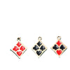 Gold Tone Electroplated Alloy Poker Pendant Charms For Diy Jewelry And Earring Making Accessories