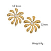 Gold Tone Electroplated Stainless Steel Round Pearl Earrings For Women Minimalist High End Style