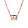 Gold Tone Electroplated Sterling Silver Necklace With Rhombus Pendant And Bead Chain For Women