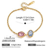 Gold Tone Plated Stainless Steel Geometric Layered Bracelet For Women Hypoallergenic Fashion Jewelry