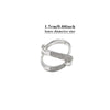 Goldplated Brass Geometric Ring With Synthetic Zircon Accents Twotone Twisted Open Band Adjustable Minimalist Jewelry For Women And Men