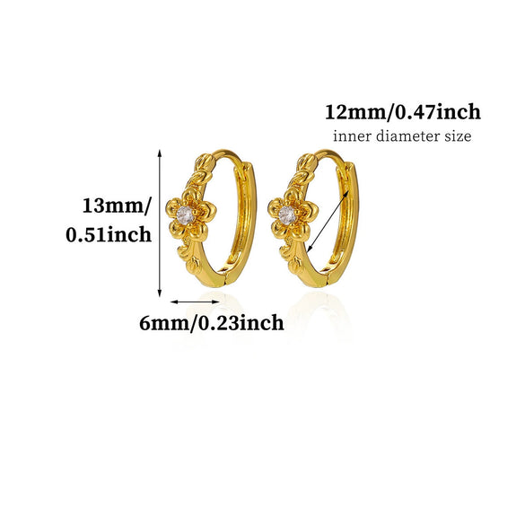 Goldplated Copper Heartshaped Zircon Earrings With Hollow Doubleheart Design Minimalist Clipon Women's Jewelry