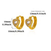 Goldplated Copper Heartshaped Zircon Earrings With Hollow Doubleheart Design Minimalist Clipon Women's Jewelry