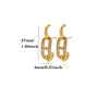 Goldplated Copper Heartshaped Zircon Earrings With Hollow Doubleheart Design Minimalist Clipon Women's Jewelry