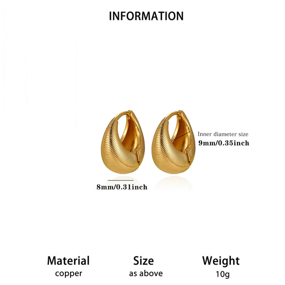 Goldplated Copper Hoop Earrings With Minimalist Geometric Letter Motifs Elegant Unisex Statement Jewelry For Wholesale