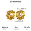 Goldplated Copper Hoop Earrings With Minimalist Geometric Letter Motifs Elegant Unisex Statement Jewelry For Wholesale