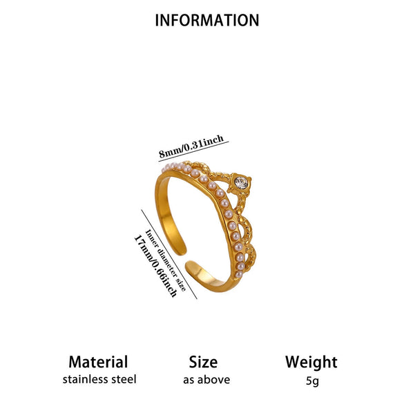 Goldplated Copper Zircon Geometric Wide Stripe Open Ring Exaggerated Minimalist Unisex Statement Jewelry