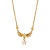 Goldplated Copper Zircon Star Angel Wing Pendant Necklace For Women Sweet Geometric Jewelry