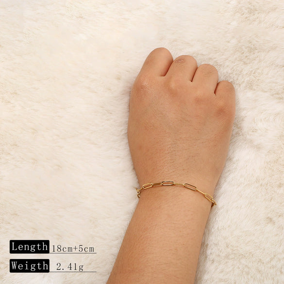 Goldplated Handmade Diy Trendy Bracelets With Snake Bone Chains Cuban Chains Bead Chains In Stainless Steel And Geometric Shape