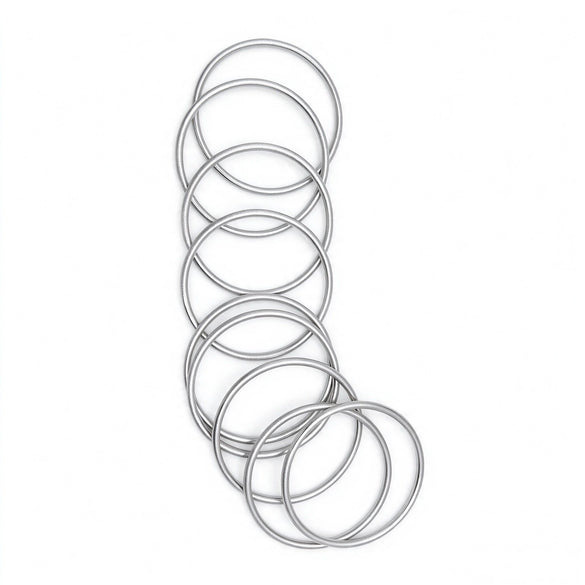 Goldplated Iron Geometric Circle Stackable Bracelet Set Slim Smooth Fashion Jewelry Accessories Wholesale