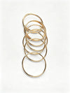 Goldplated Iron Geometric Circle Stackable Bracelet Set Slim Smooth Fashion Jewelry Accessories Wholesale