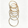 Goldplated Iron Geometric Circle Stackable Bracelet Set Slim Smooth Fashion Jewelry Accessories Wholesale
